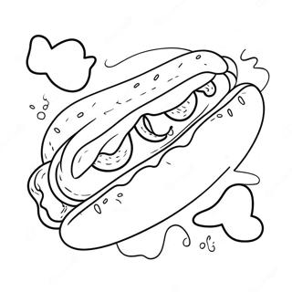 Hot Dog Coloring Page 19818-18503