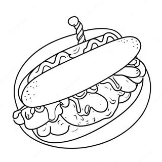 Hot Dog Coloring Page 19818-18504