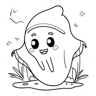 Cute Boo Ghost Coloring Page 19839-18521