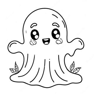 Cute Boo Ghost Coloring Page 19839-18522