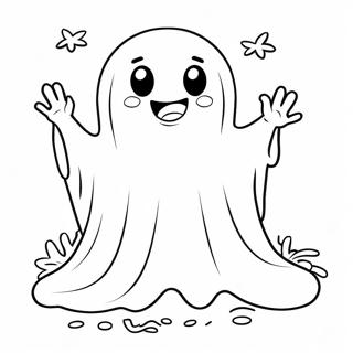 Cute Boo Ghost Coloring Page 19839-18524