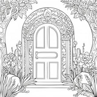 Intricate Garden Door Coloring Page 19849-18530