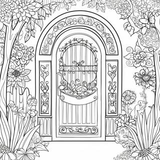 Intricate Garden Door Coloring Page 19849-18532