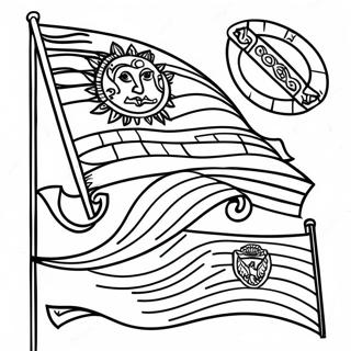 Hispanic Heritage Month Flags Coloring Page 19888-18558