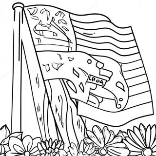 Hispanic Heritage Month Flags Coloring Page 19888-18560