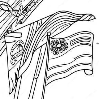 Vibrant Hispanic Heritage Flags Coloring Page 19889-18564