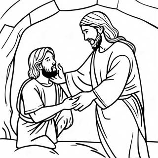 Jesus Healing The Blind Man Coloring Page 19899-18569