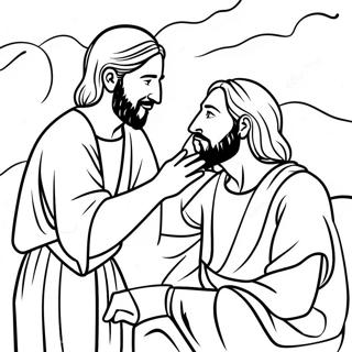 Jesus Healing The Blind Man Coloring Page 19899-18570