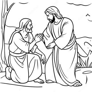 Jesus Healing The Blind Man Coloring Page 19899-18571