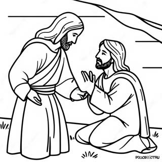 Jesus Healing The Blind Man Coloring Page 19899-18572