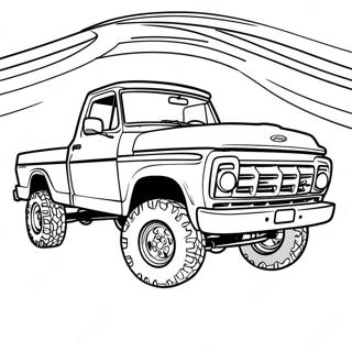 Jacked Up Ford Truck Coloring Pages