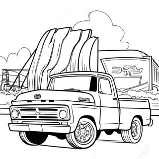 Jacked Up Ford Truck Coloring Page 19908-18574