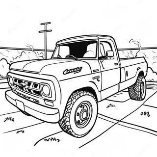 Jacked Up Ford Truck Coloring Page 19908-18576