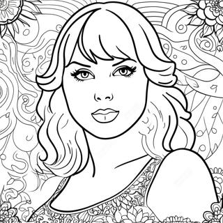 Taylor Swift Red Album Cover Coloring Page 19928-18591