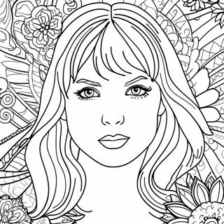 Taylor Swift Red Album Cover Coloring Page 19928-18592