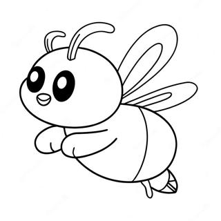 Cute Bumblebee Flying Coloring Page 1992-1638