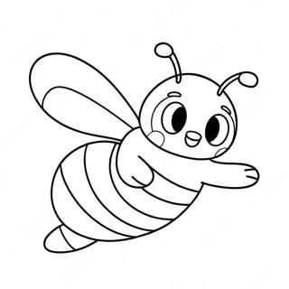 Cute Bumblebee Flying Coloring Page 1992-1639