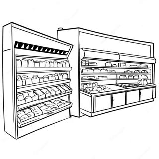 Grocery Store Coloring Page 19938-18599