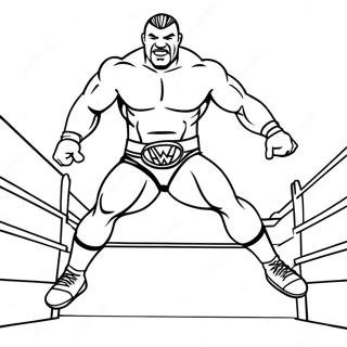 Wwe Wrestler Jumping On Opponent Coloring Page 20009-18659