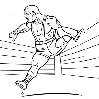 Wwe Wrestler Jumping On Opponent Coloring Page 20009-18660