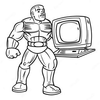 Titan Tv Man In Action Coloring Page 2002-1645