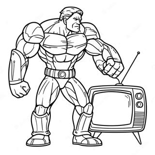 Titan Tv Man In Action Coloring Page 2002-1646