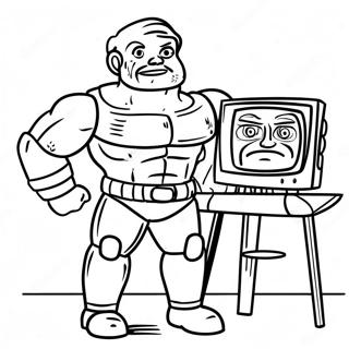 Titan Tv Man In Action Coloring Page 2002-1647