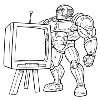 Titan Tv Man In Action Coloring Page 2002-1648