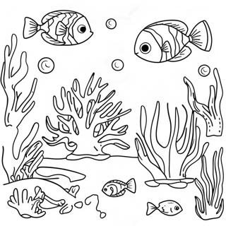 Underwater Coral Reef Coloring Page 20040-18675