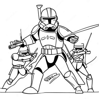 Epic Arc Trooper Battle Coloring Page 20050-18683