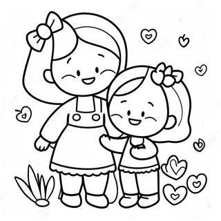 Cute Happy Mothers Day Nana Coloring Page 20060-18689