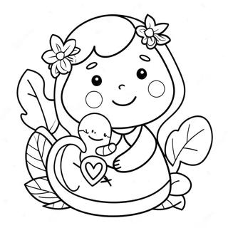 Cute Happy Mothers Day Nana Coloring Page 20060-18690