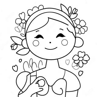 Cute Happy Mothers Day Nana Coloring Page 20060-18691