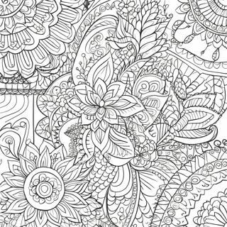 Intricate Henna Patterns Coloring Page 20070-18698