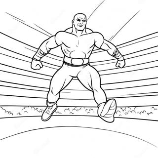 Wwe Wrestler Jumping On Opponent Coloring Page 20080-18705