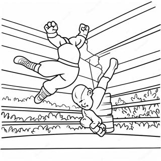 Wwe Wrestler Jumping On Opponent Coloring Page 20111-18722