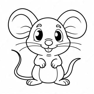 Cute Cartoon Mouse Coloring Page 2012-1655