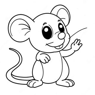 Cute Cartoon Mouse Coloring Page 2012-1656