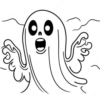 Scary Ghost Scream Coloring Page 20142-18737