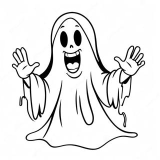 Scary Ghost Scream Coloring Page 20142-18739