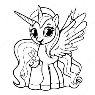 Celestia My Little Pony Coloring Page 20151-18744