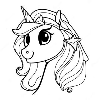 Celestia With Sparkling Mane Coloring Page 20152-18747