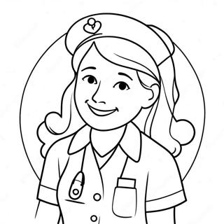 Caring Nurse With Heart Coloring Page 20162-18753