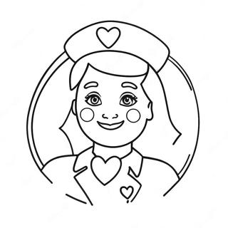 Caring Nurse With Heart Coloring Page 20162-18755