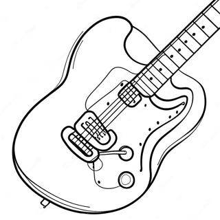 Electric Guitar Rock Band Coloring Page 20182-18770