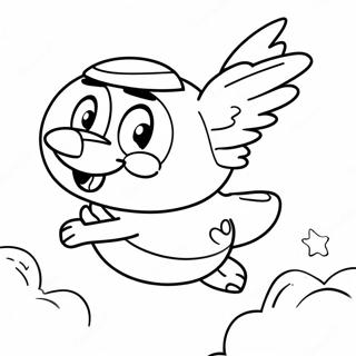 Cappy Flying Through The Sky Coloring Page 20202-18785