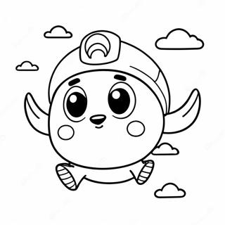 Cappy Flying Through The Sky Coloring Page 20202-18786