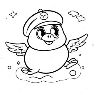 Cappy Flying Through The Sky Coloring Page 20202-18787