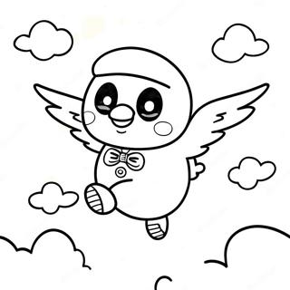 Cappy Flying Through The Sky Coloring Page 20202-18788