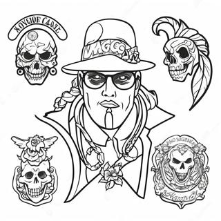 Gangsta Tattoo Coloring Page 2021-1659